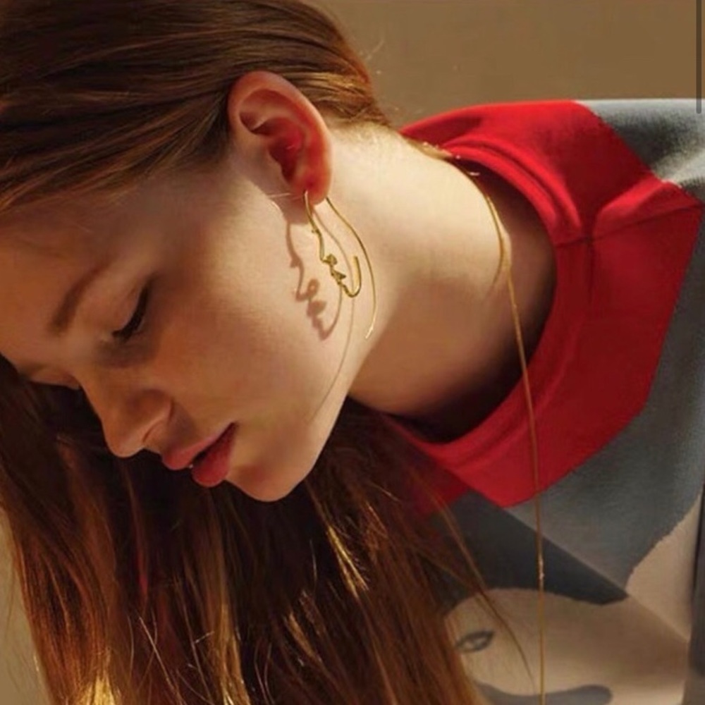 💕LAST ONE Artsy Face String Earrings - Picture 7 of 9